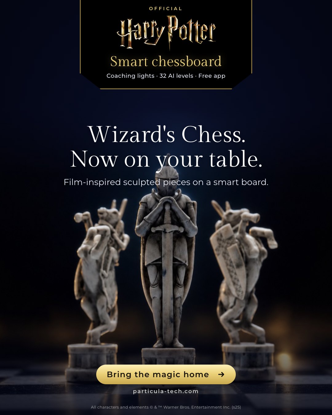 The official Harry Potter chessboard