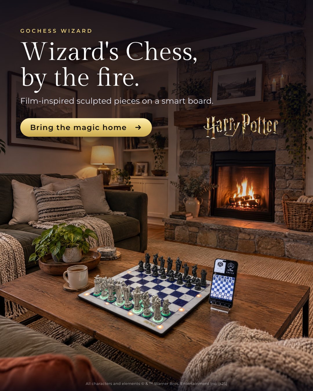 Wizard's Chess, by the fire