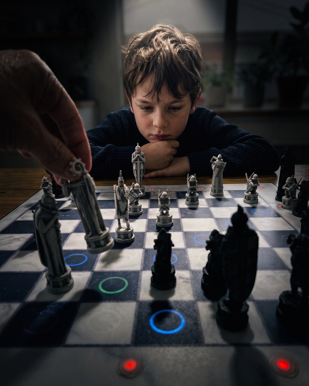GoChess Wizard, Boy · kitchen · your hand moving · thinking · Hero combo (all 5 tags)