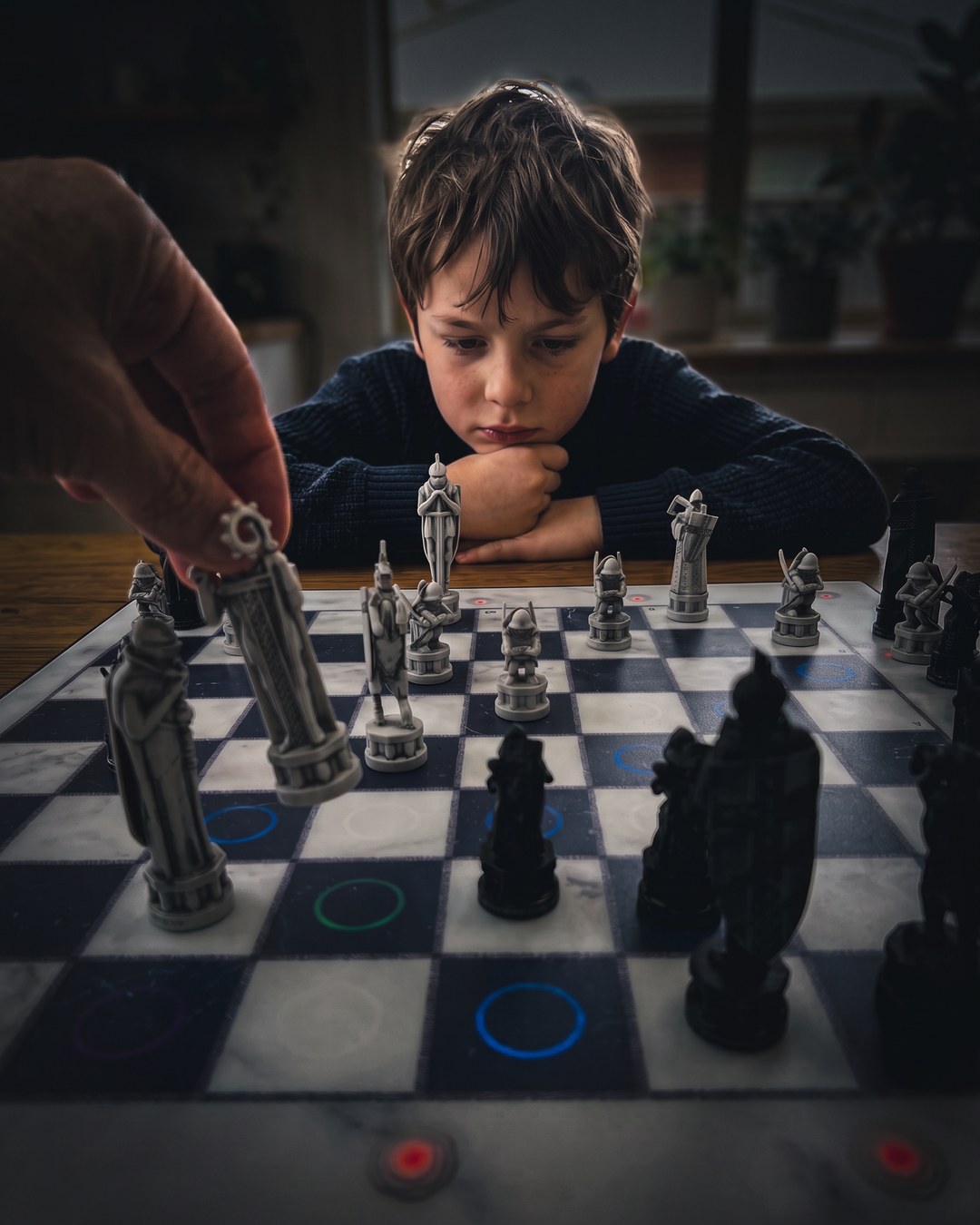GoChess Wizard, Boy · kitchen · your hand moving · thinking · /lowkey /rimlight