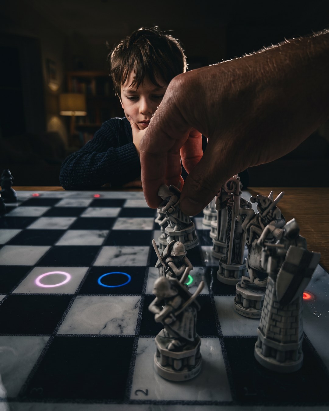 GoChess Wizard, Boy · living room · your hand moving · thinking · /lowkey /rimlight
