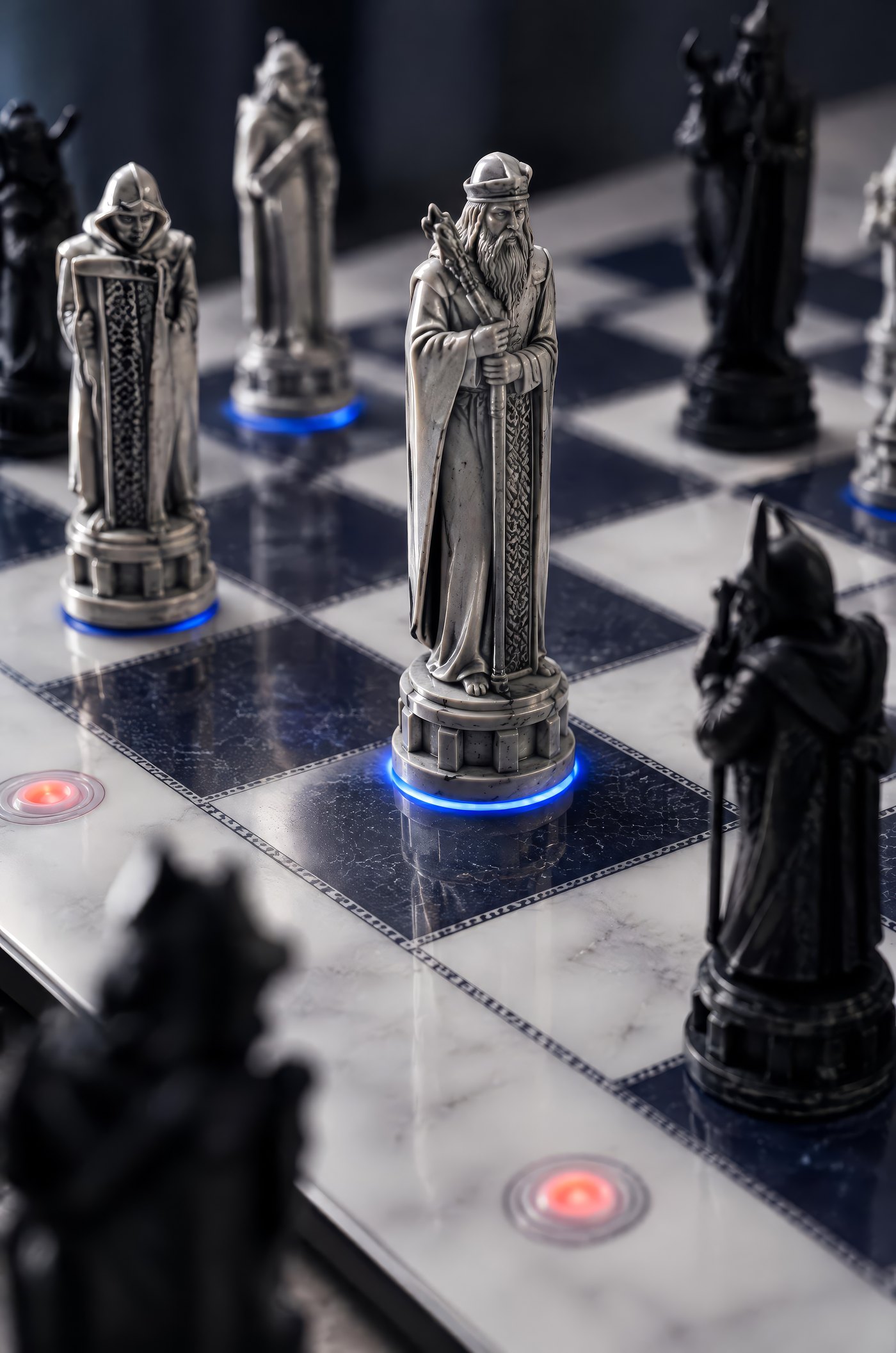 GoChess Wizard, Close-up, lit ring