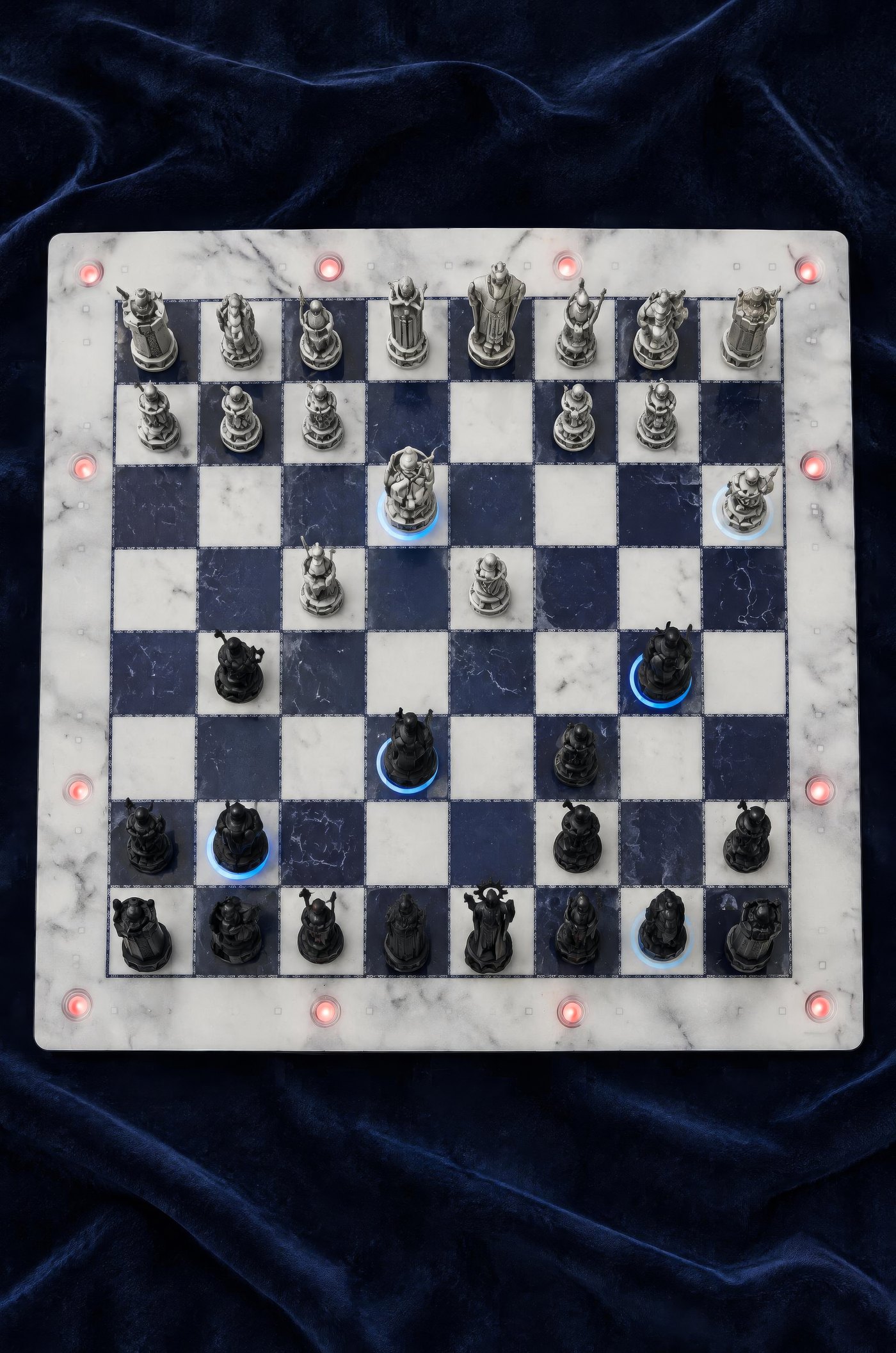GoChess Wizard, Top-down, rings lit